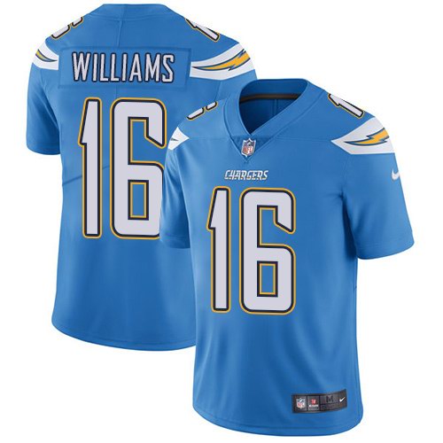 Nike Men & Women & Youth Chargers 16 Tyrell Williams Light Blue NFL Vapor Untouchable Limited Jersey,We sell and wholesale Nike Men & Women & Youth Chargers 16 Tyrell Williams Light Blue NFL Vapor Untouchable Limited Jersey on line form chian!